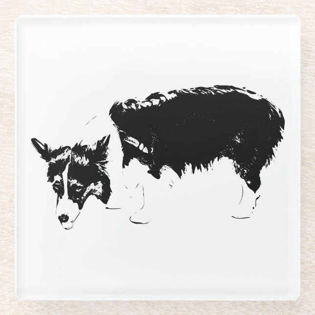 Dessous-de-verre En Verre Suspension du test de goût (Devant)