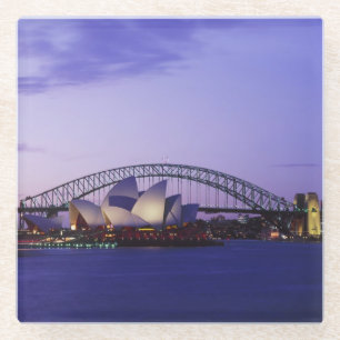 Dessous-de-verre En Verre Sydney Opera House et Harbour, Nouvelle-Galles du