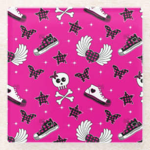 Dessous-de-verre En Verre Symboles d'Emo