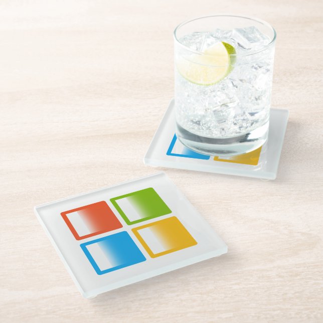 Dessous-de-verre En Verre Système d'exploitation Windows Microsoft (Incliné)