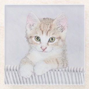 Dessous De Verres Peinture Chat De Zazzle Fr