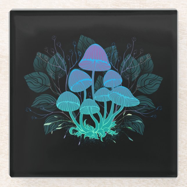 Dessous-de-verre En Verre Tabourets dans Bushes (Devant)