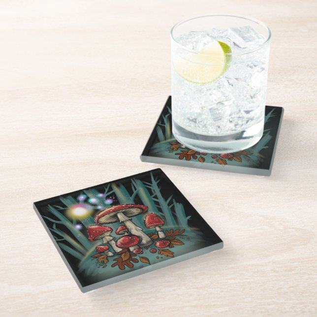 Dessous-de-verre En Verre Tabourets Enchantés (Incliné)