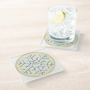 Dessous-de-verre En Verre Tapis de Noël en forme de flocon de neige pour bis