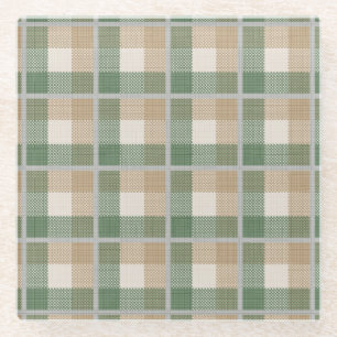 Dessous-de-verre En Verre Tartan