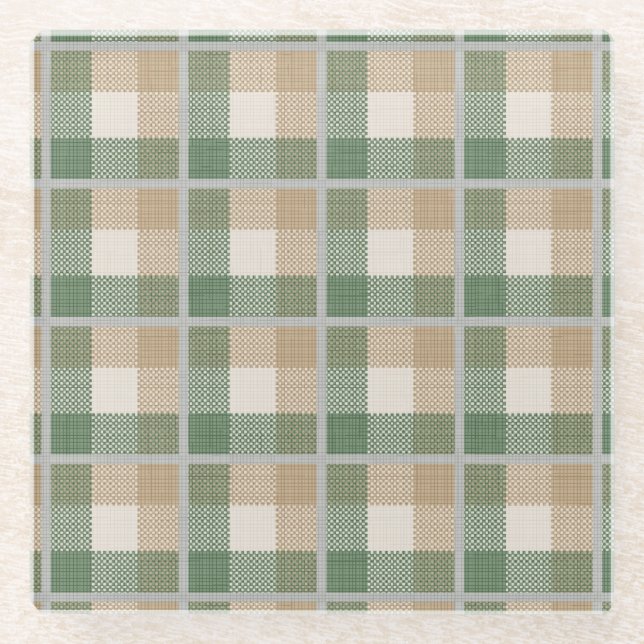Dessous-de-verre En Verre Tartan (Devant)
