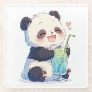 Dessous-de-verre En Verre Tasse à thé en forme de Panda Mignon | Panda Boba