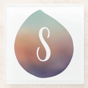 Dessous-de-verre En Verre Teardrop de dégradé paisible