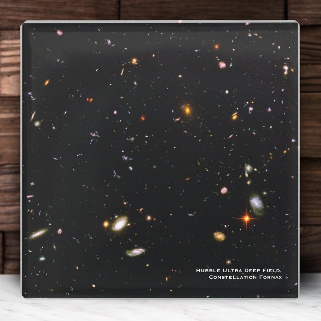 Dessous-de-verre En Verre Télescope Hubble Ultra Deep Field Galaxies Photo (Créateur téléchargé)