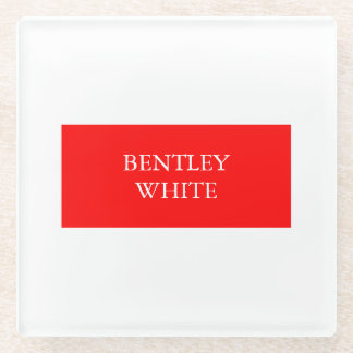 Dessous-de-verre En Verre Tendance Rouge Blanc Style Simple Simple Plaque Vo