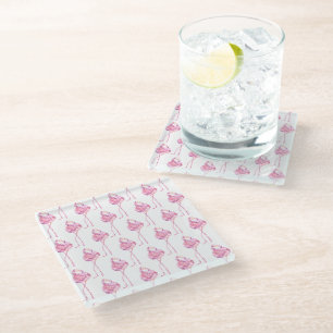 Dessous-de-verre En Verre Tender Flamingo Series Design 3 Dessous de verre e