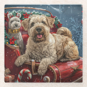 Dessous-de-verre En Verre Tenter Wheaten de Noël Festif