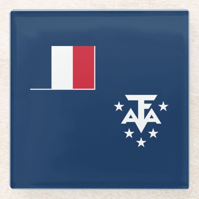 Dessous-de-verre En Verre Terres australes françaises de l'Antarctique (Devant)