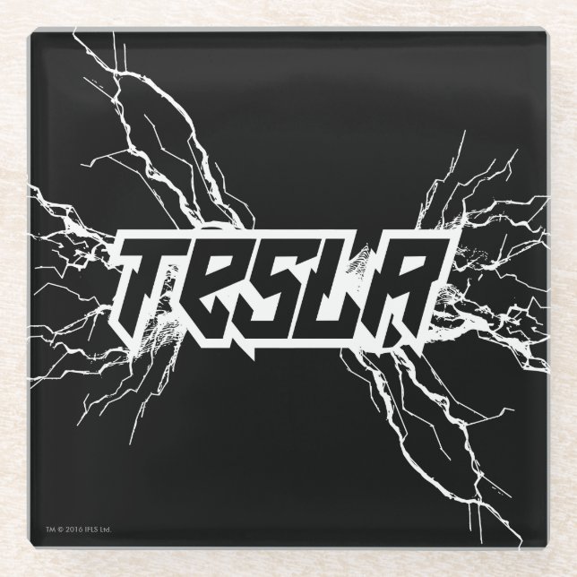 Dessous-de-verre En Verre Tesla (Devant)