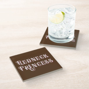 Dessous-de-verre En Verre Texte fantaisie de princesse Redneck