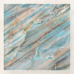 Dessous-de-verre En Verre Texture en marbre : conception d'impression haute