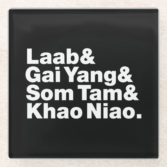 Dessous-de-verre En Verre Thai Isaan Street Food (Devant)