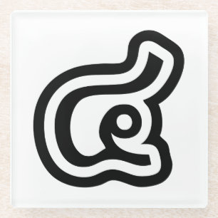 Dessous-de-verre En Verre Thaïlande Numéro 4 / Quatre / ๔ (Voir/Si) Script t