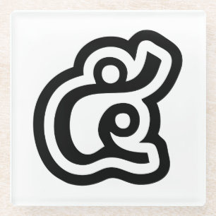 Dessous-de-verre En Verre Thaïlande Numéro 5 / Cinq / ๕ (Haa/Ha) Script Thaï