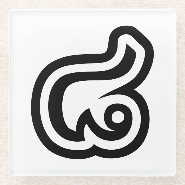 Dessous-de-verre En Verre Thaïlande Numéro 8 / Huit / ๘ (Mauvais/Paire) Thaï (Devant)