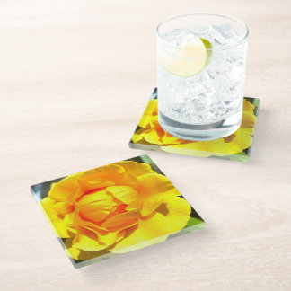 Dessous-de-verre En Verre The Glorious Yellow Rose, Glass Coaster
