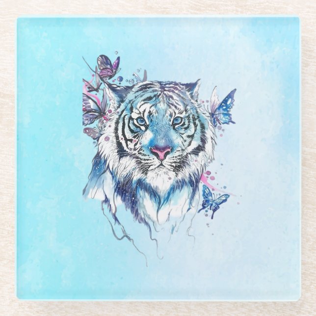 Dessous-de-verre En Verre Tigre (Devant)