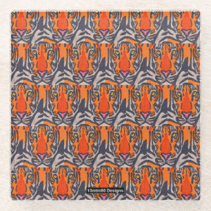 Dessous-de-verre En Verre Tigre (motif) - Dessous de verre en verre