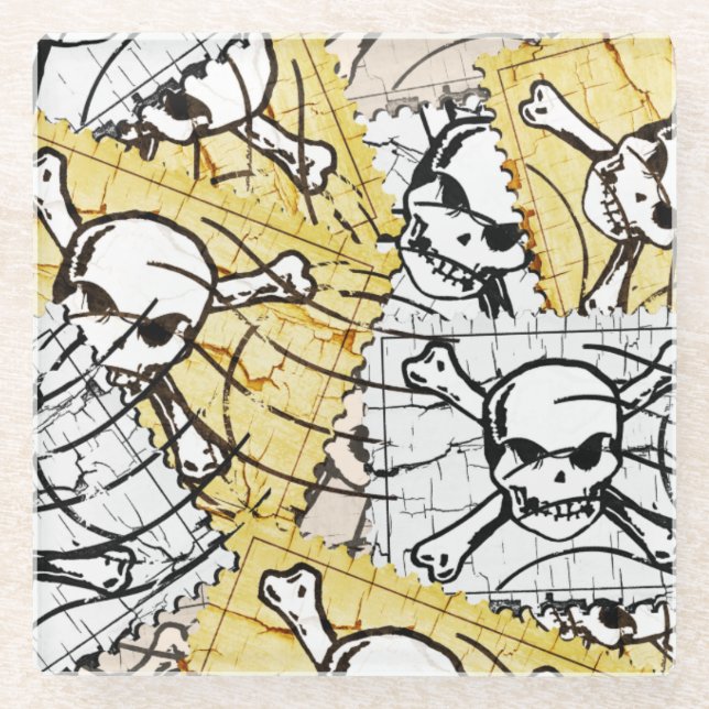 Dessous-de-verre En Verre Timbre (Devant)