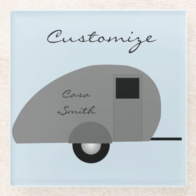 Dessous-de-verre En Verre Tiny Teardrop Trailer Thunder_Cove (Devant)