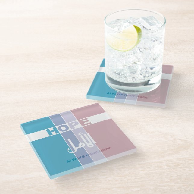 Dessous-de-verre En Verre Toujours avoir de l'espoir (Incliné)