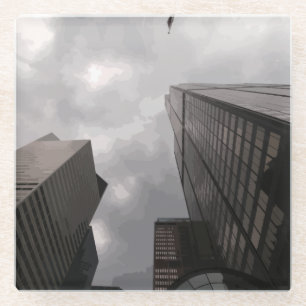 Dessous-de-verre En Verre Tour dans la ville.