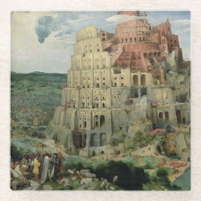 Dessous-de-verre En Verre Tour de Babel (Devant)