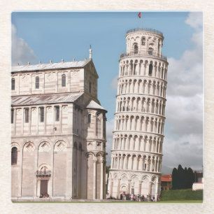 Dessous-de-verre En Verre Tour de Pise Italie Europe Voyage