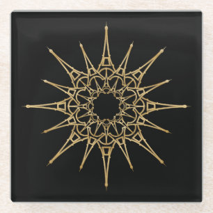 Dessous-de-verre En Verre Tour Eiffel Motif étoile