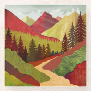 Dessous-de-verre En Verre Trail Vers Le Ciel