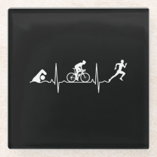 Dessous-de-verre En Verre Triathlon - Triathlon