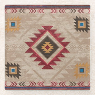 Dessous-de-verre En Verre Tribal amérindien du sud-ouest