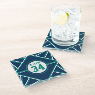 Dessous-de-verre En Verre Trier & sarcelle Tasses en verre Inspiré