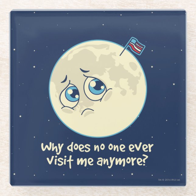 Dessous-de-verre En Verre Triste lune (Devant)