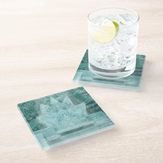 Dessous-de-verre En Verre Trône de glace - (Incliné)