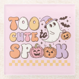 Dessous-de-verre En Verre Trop mignon pour parler Halloween