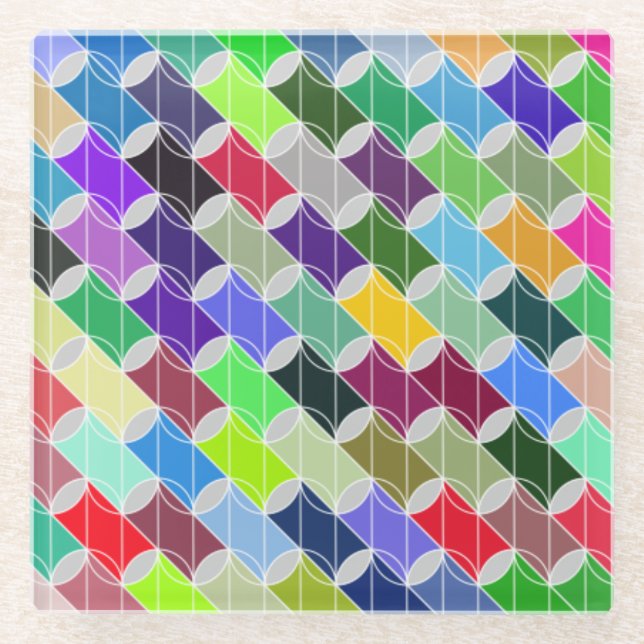 Dessous-de-verre En Verre Tubes Dessous de verre en verre (Devant)