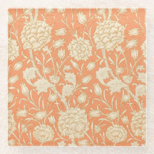 Dessous-de-verre En Verre Tulipe sauvage de William Morris, motif floral vin