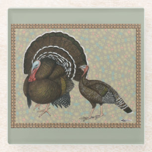 Dessous-de-verre En Verre Turkeys Standard Bronze Portrait