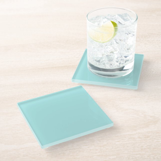 Dessous-de-verre En Verre Turquoise Clair (Incliné)