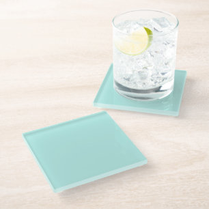 Dessous-de-verre En Verre Turquoise clair solide
