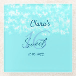 Dessous-de-verre En Verre Turquoise turquoise agate doux 16 anniversaire ajo