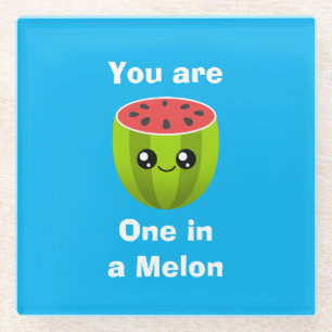 Dessous-de-verre En Verre Un melon unique