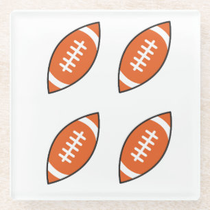 Dessous-de-verre En Verre Un motif lance le pilon de l'illustration de footb