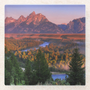 Dessous-de-verre En Verre Une vue pendant le matin